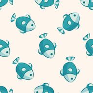 Animal fish icon 10 seamless pattern