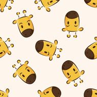 Animal giraffe icon 10 seamless pattern