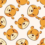 Animal bear icon 10 seamless pattern