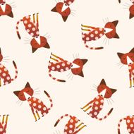 Animal cat icon 10 seamless pattern N2