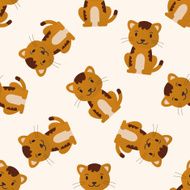 Animal cat icon 10 seamless pattern N3