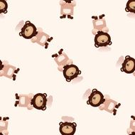 Animal bear icon 10 seamless pattern N2