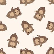 Animal bear icon 10 seamless pattern N3