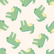 Animal crocodile icon 10 seamless pattern