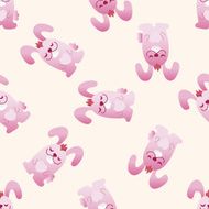 Animal rabbit icon 10 seamless pattern N2