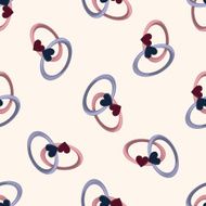 Valentine&#039;s day theme ring seamless pattern
