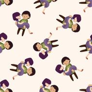 Valentine&#039;s day theme love couple seamless pattern N5