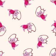 sport animal cartoon seamless pattern