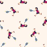 sport athlete icon 10 seamless pattern