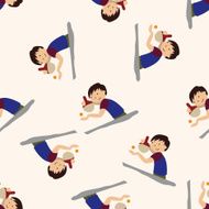sport table tennis athlete icon 10 seamless pattern