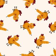 musical animal chicken icon 10 seamless pattern
