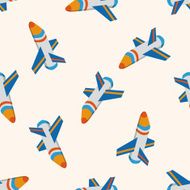 Spaceship icon 10 seamless pattern