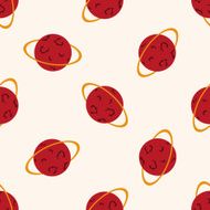 Space planet icon 10 seamless pattern