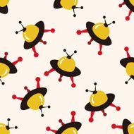 Space UFO icon 10 seamless pattern N2