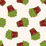 gift plant theme icon 10 seamless pattern