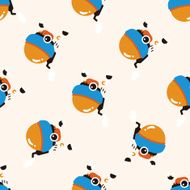bizarre robot icon 10 seamless pattern N7