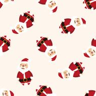 Christmas santa claus icon 10 seamless pattern