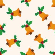 Christmas bell icon 10 seamless pattern