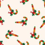 Christmas candy cane icon 10 seamless pattern