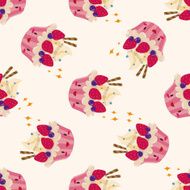 decorating cake icon 10 seamless pattern