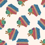decorating cake icon 10 seamless pattern N2