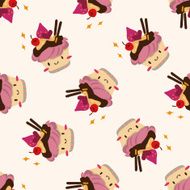 decorating cake icon 10 seamless pattern N4
