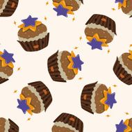 decorating cake icon 10 seamless pattern N7