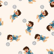 volleyball player seamless pattern N2