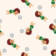 volleyball player seamless pattern N4