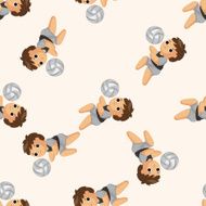 volleyball player seamless pattern N5