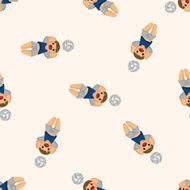 volleyball player seamless pattern N7