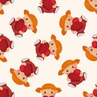 people with heart character seamless pattern N3