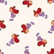 people with heart character seamless pattern N5