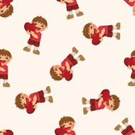 people with heart character seamless pattern N8