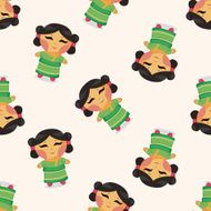Chinese people seamless pattern
