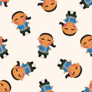 Chinese people seamless pattern N3