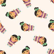 Chinese people seamless pattern N4