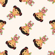 Chinese people seamless pattern N6
