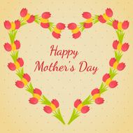 greeting card for Mother &#039;s Day Tulip bouquet