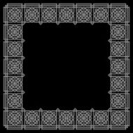 Frame with Tangled Modern Pattern