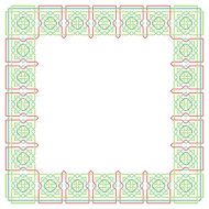 Frame with Tangled Modern Pattern N2