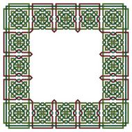 Frame with Tangled Modern Pattern N3