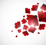 Abstract nature background Red flowers N2