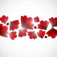 Abstract nature background Red flowers N3