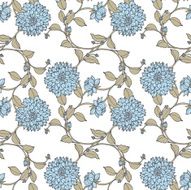 Seamless pattern with flowers chrysanthemums N11