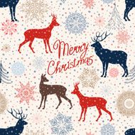 Christmas pattern Merry greeting card
