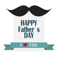 Happy Father`s Day Poster Card Vector Illustration