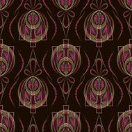 Seamless beautiful antique art deco pattern ornament