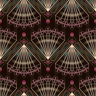 Seamless beautiful antique art deco pattern ornament N2