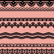 Pink and black lace seamless stripes pattern N6